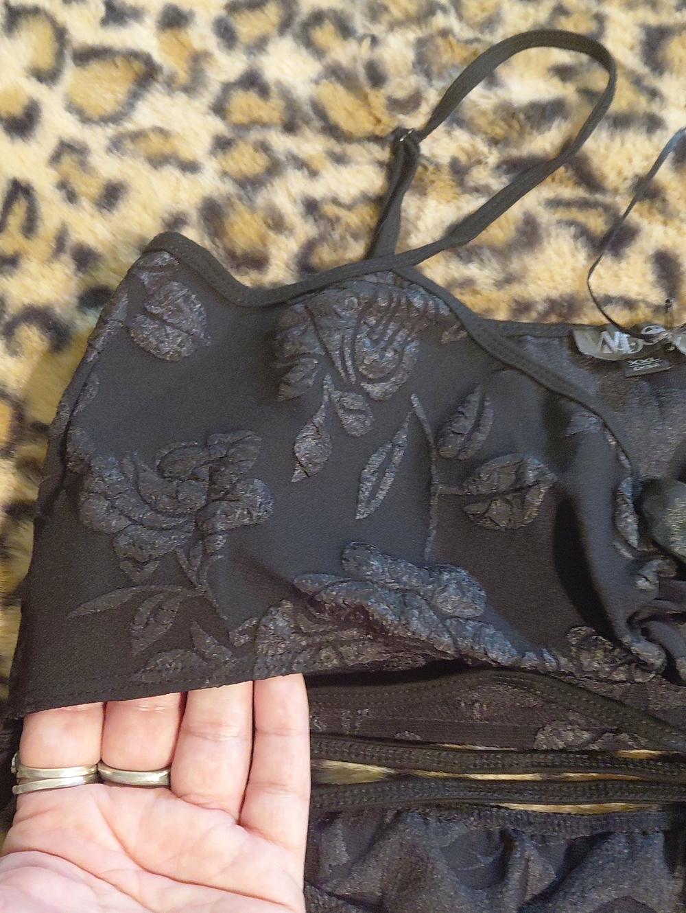 DOLLSKILL WIDOW XXL Black Floral Jacquard Crop Top and Pants Set - Picture 12 of 16